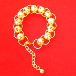 Gold filled Beads Bracelet.